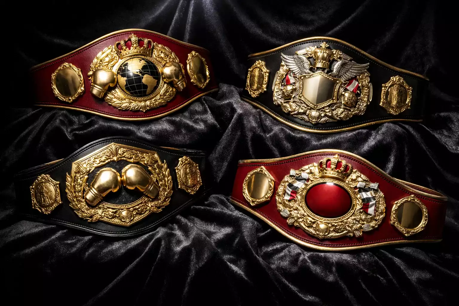 Weltmeistergürtel der vier großen Boxverbände WBA WBC IBF WBO