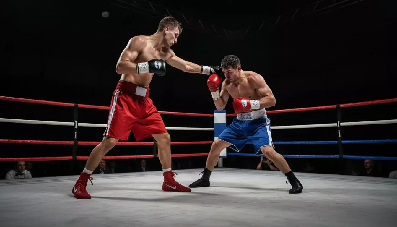 Zwei Boxer mit unterschiedlichen Kampfstilen im Ring – Stilanalyse beim Boxen