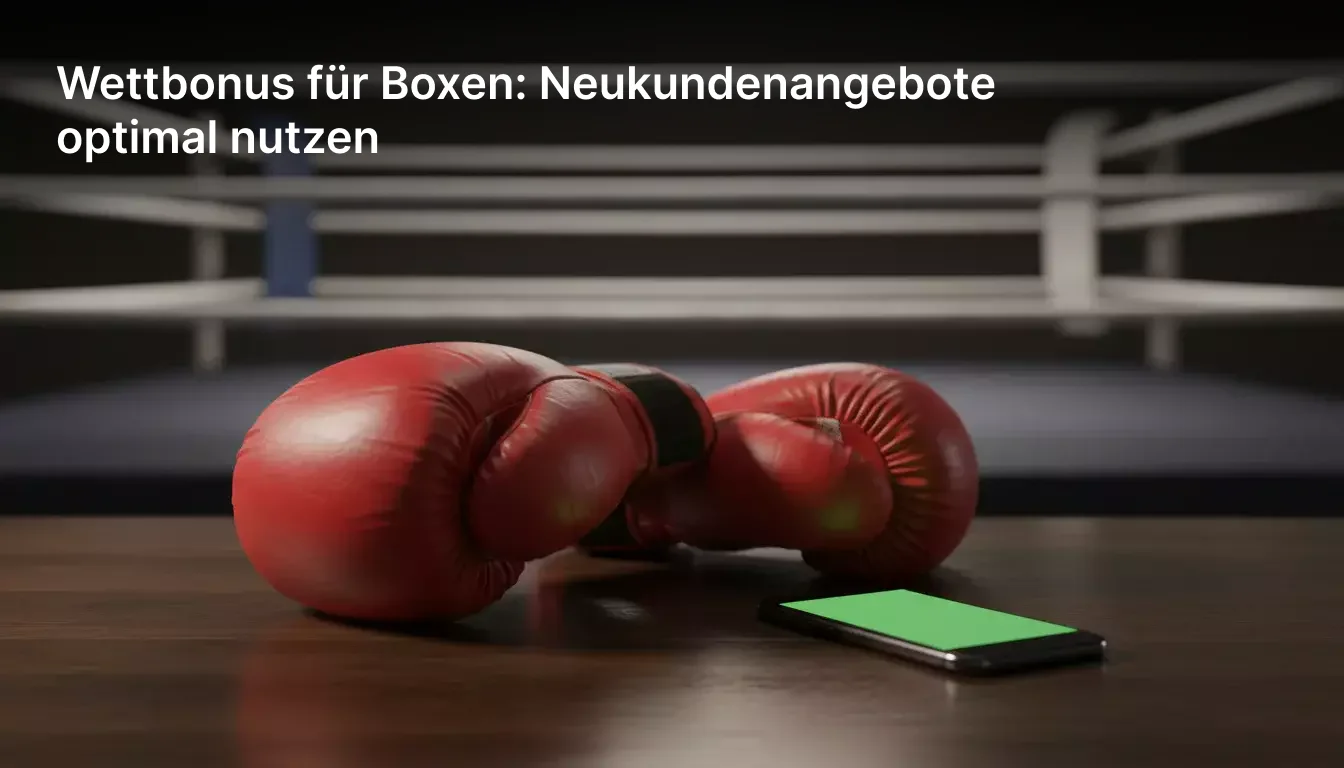 Boxhandschuhe neben einem Smartphone mit geöffneter Wett-App